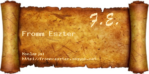 Fromm Eszter névjegykártya